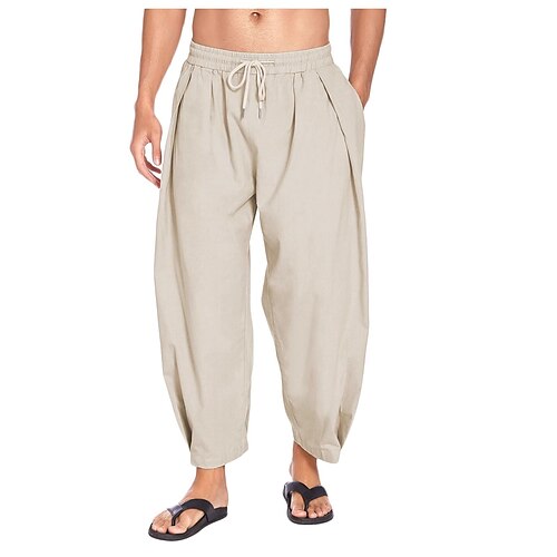 Herre Linnedbukser Sommerbukser Poset Harembukser Boho bukser Elastisk Talje Helfarve Komfort Åndbart Afslappet Daglig Strand hør / bomuldsblanding Hippie Yoga Sort Hvid Mikroelastisk
Herre Linnedbukser Sommerbukser Poset Harembukser Boho bukser Elastisk Talje Helfarve Komfort Åndbart Afslappet Daglig Strand hør / bomuldsblanding Hippie Yoga Sort Hvid Mikroelastisk