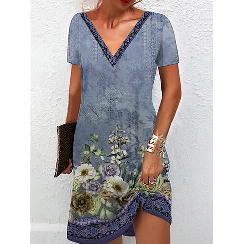 Dame Afslappet påklædning Etnisk kjole Sommerkjole Blomstret Tribal Trykt mønster V-hals Mini kjole Mode Etnisk Daglig Ferie Kortærmet Regulær Gul Blå Lilla Sommer Forår S M L XL XXL
Dame Afslappet påklædning Etnisk kjole Sommerkjole Blomstret Tribal Trykt mønster V-hals Mini kjole Mode Etnisk Daglig Ferie Kortærmet Regulær Gul Blå Lilla Sommer Forår S M L XL XXL