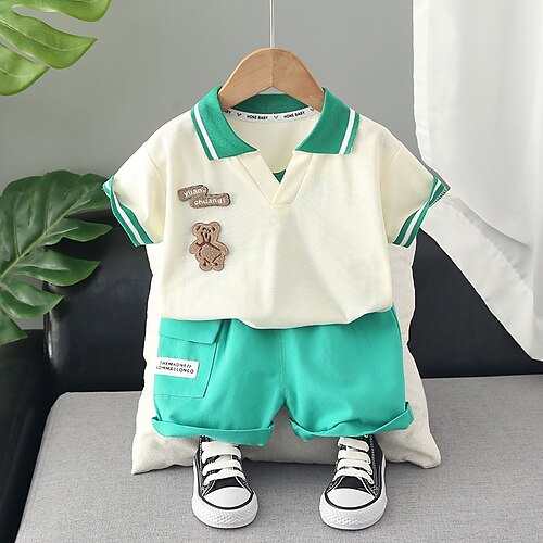 2 pezzi Bambino (1-4 anni) Da ragazzo T-shirt e pantaloncini Vestito Cartoni animati Manica corta Impostare Esterno Di tendenza Giornaliero Estate Primavera 3-7 anni Verde
2 pezzi Bambino (1-4 anni) Da ragazzo T-shirt e pantaloncini Vestito Cartoni animati Manica corta Impostare Esterno Di tendenza Giornaliero Estate Primavera 3-7 anni Verde