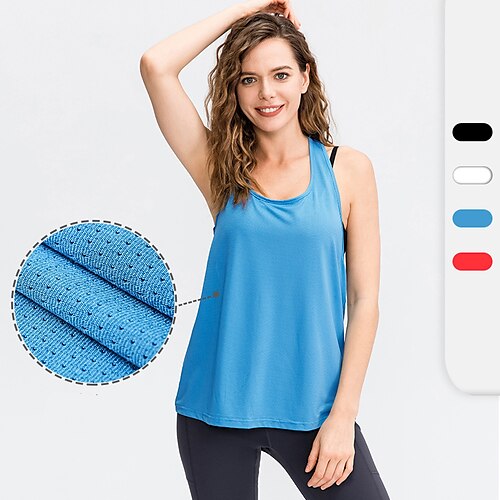 Dame Løbesinglet Træningsundertrøje Åben ryg Uden ærmer Toppe Atletisk atletiktøj Spandex Åndbart Blød Hurtigtørrende Fitness Yoga Løb Sportstøj Sportstøj Ensfarvet Sort Hvid Blå
Dame Løbesinglet Træningsundertrøje Åben ryg Uden ærmer Toppe Atletisk atletiktøj Spandex Åndbart Blød Hurtigtørrende Fitness Yoga Løb Sportstøj Sportstøj Ensfarvet Sort Hvid Blå