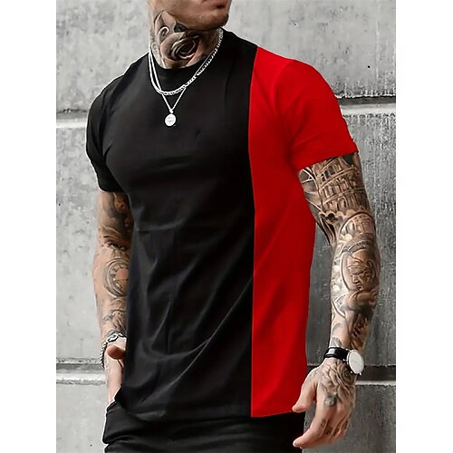 Per uomo maglietta T-shirt Color Block Girocollo Strada Da mare Maniche corte Abbigliamento Di tendenza Originale Essenziale
Per uomo maglietta T-shirt Color Block Girocollo Strada Da mare Maniche corte Abbigliamento Di tendenza Originale Essenziale