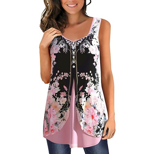 Damen Tank Top Schwarz Rosa Blau Blumen Taste Bedruckt Ärmellos Casual Festtage Basic V Ausschnitt Standard Blume S
Damen Tank Top Schwarz Rosa Blau Blumen Taste Bedruckt Ärmellos Casual Festtage Basic V Ausschnitt Standard Blume S