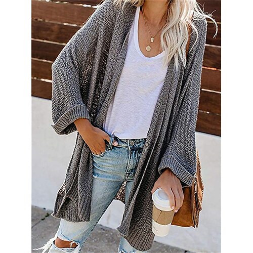 Mulheres Pulôver suéter Saltador Estriado Tricotar Bolsos Côr Sólida Abertura Frontal à moda Casual Diário Para Noite Verão Primavera Preto Rosa S M L
Mulheres Pulôver suéter Saltador Estriado Tricotar Bolsos Côr Sólida Abertura Frontal à moda Casual Diário Para Noite Verão Primavera Preto Rosa S M L