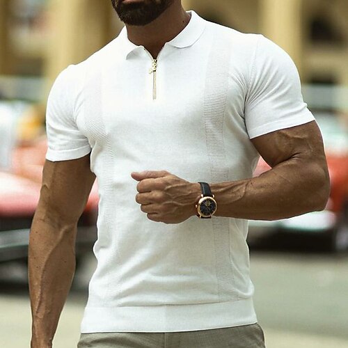 Homme POLO Tee Shirt Golf Casual Vacances Revers Quarter Zip Manche Courte Mode basique Plein Quarter Zip Eté Standard Blanche POLO
Homme POLO Tee Shirt Golf Casual Vacances Revers Quarter Zip Manche Courte Mode basique Plein Quarter Zip Eté Standard Blanche POLO