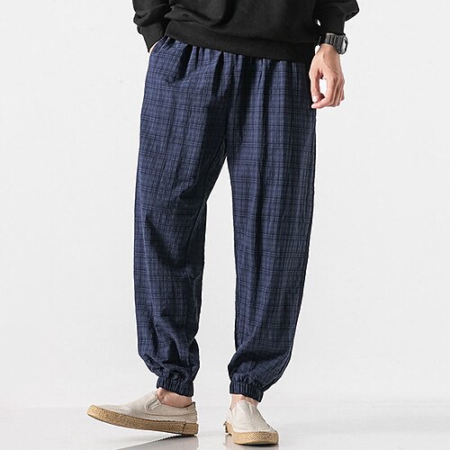 Homme Pantalon Jogger Pantalon en lin Pantalon pantalon été Poche Plaid Confort Respirable Extérieur du quotidien Sortie Mélange de Lin Coton Mode Décontractées Noir Kaki
Homme Pantalon Jogger Pantalon en lin Pantalon pantalon été Poche Plaid Confort Respirable Extérieur du quotidien Sortie Mélange de Lin Coton Mode Décontractées Noir Kaki