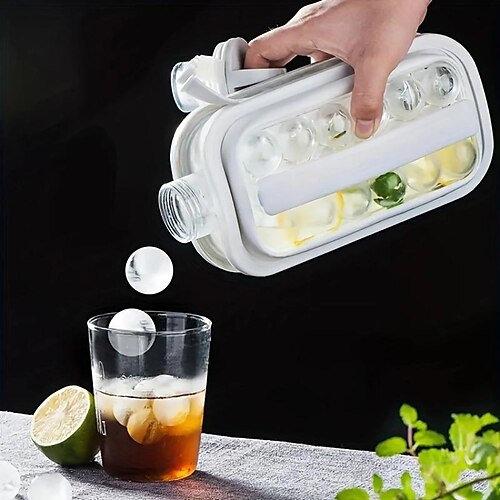 

1pc Ice Ball Maker Kettle Kitchen Bar Accessories Gadgets Creative Ice Cube Mold 2 In 1 Multifunctional Container Pot