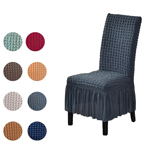Funda para silla de comedor, funda elástica para asiento de silla, funda para boda con falda, protector elástico para silla para comedor, fiesta, hotel, suave, extraíble, lavable
Funda para silla de comedor, funda elástica para asiento de silla, funda para boda con falda, protector elástico para silla para comedor, fiesta, hotel, suave, extraíble, lavable