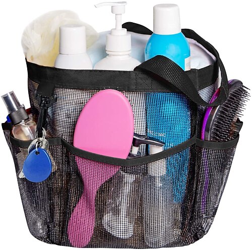 Panier de douche en maille portable pour l'essentiel du dortoir universitaire avec 8 poches, panier de douche suspendu panier sac fourre-tout accessoires de toilette pour salle de bain
Panier de douche en maille portable pour l'essentiel du dortoir universitaire avec 8 poches, panier de douche suspendu panier sac fourre-tout accessoires de toilette pour salle de bain
