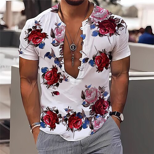 Homme Chemise Floral Imprimés Photos Mao Rouge Bleu Violet Vert Gris Extérieur Plein Air Manche Courte Imprimer Vêtement Tenue Mode Design Décontractées Confortable
Homme Chemise Floral Imprimés Photos Mao Rouge Bleu Violet Vert Gris Extérieur Plein Air Manche Courte Imprimer Vêtement Tenue Mode Design Décontractées Confortable