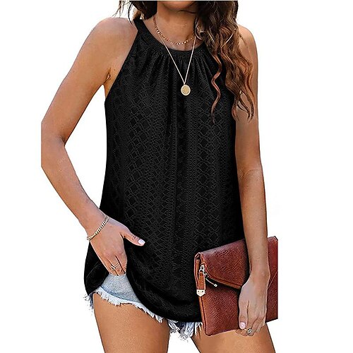 Débardeur Femme Noir Blanche Jaune Plein Découpé Sans Manches Casual basique Col Rond Normal Standard S
Débardeur Femme Noir Blanche Jaune Plein Découpé Sans Manches Casual basique Col Rond Normal Standard S