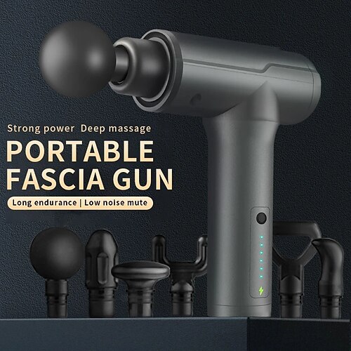 Rechargeable Fascial Massage Gun Deep Muscle Massager Therapy Muscle Stimulation Body Pain Relief Slimming Shaping Relaxation
Rechargeable Fascial Massage Gun Deep Muscle Massager Therapy Muscle Stimulation Body Pain Relief Slimming Shaping Relaxation