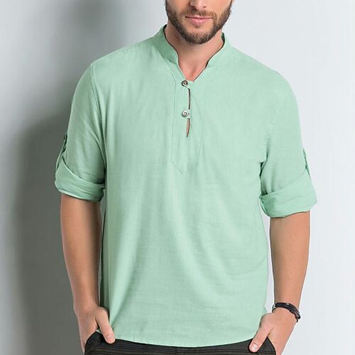 Hombre Camisa camisa de lino Camisa de verano Camisa de playa Verde Manga Larga Plano Escote en Pico Primavera verano Casual Diario Ropa Botón
Hombre Camisa camisa de lino Camisa de verano Camisa de playa Verde Manga Larga Plano Escote en Pico Primavera verano Casual Diario Ropa Botón