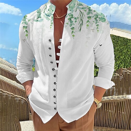 Homens Camisa Social camisa de linho Estampas Abstratas Folhas Colarinho Chinês Verde Cinzento Ao ar livre Rua Manga Longa Imprimir Roupa Moda Designer Casual Confortável
Homens Camisa Social camisa de linho Estampas Abstratas Folhas Colarinho Chinês Verde Cinzento Ao ar livre Rua Manga Longa Imprimir Roupa Moda Designer Casual Confortável