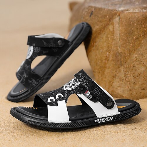Homme Sandales Sandales plates Pantoufles d'extérieur Décontractées Plage Extérieur du quotidien Marche PVC Polyuréthane Respirable Noir Gris Bloc de couleur Eté Printemps
Homme Sandales Sandales plates Pantoufles d'extérieur Décontractées Plage Extérieur du quotidien Marche PVC Polyuréthane Respirable Noir Gris Bloc de couleur Eté Printemps