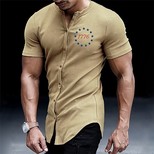 Homens Camisa Social Letra Estampas Abstratas Colarinho Chinês Preto Branco Marron Cáqui Ao ar livre Rua Manga Curta Imprimir Roupa Moda Designer Casual Confortável
Homens Camisa Social Letra Estampas Abstratas Colarinho Chinês Preto Branco Marron Cáqui Ao ar livre Rua Manga Curta Imprimir Roupa Moda Designer Casual Confortável
