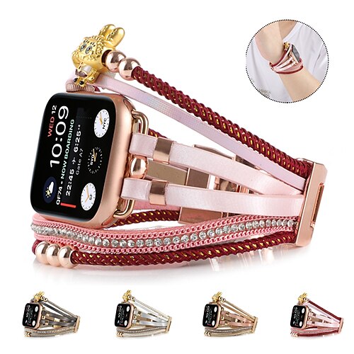 Schmuck Armband Kompatibel mit Apple Watch Armband 38mm 40mm 41mm 42mm 44mm 45mm 49mm Geflochten Bling-Diamant Perlenbesetzt Legierung Leder Ersatzarmband für iwatch Series Ultra 8 7 6 5 4 3 2 1 SE
Schmuck Armband Kompatibel mit Apple Watch Armband 38mm 40mm 41mm 42mm 44mm 45mm 49mm Geflochten Bling-Diamant Perlenbesetzt Legierung Leder Ersatzarmband für iwatch Series Ultra 8 7 6 5 4 3 2 1 SE