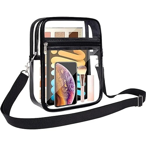 Durchsichtige Umhängetasche, vom Stadion zugelassene durchsichtige Tasche für Konzerte, Sportveranstaltungen, PVC-Tasche für Damen und Herren
Durchsichtige Umhängetasche, vom Stadion zugelassene durchsichtige Tasche für Konzerte, Sportveranstaltungen, PVC-Tasche für Damen und Herren