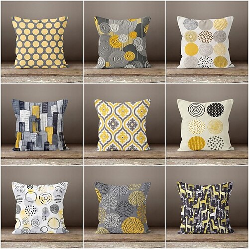 Yellow Gray Double Side Pillow Cover 1PC Soft Decorative Square Cushion Case Pillowcase for Bedroom Livingroom Sofa Couch Chair
Yellow Gray Double Side Pillow Cover 1PC Soft Decorative Square Cushion Case Pillowcase for Bedroom Livingroom Sofa Couch Chair