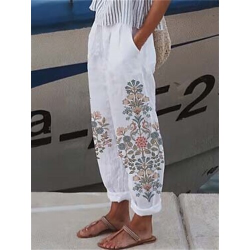 Mulheres Perna larga Calças Linho Artificial Preto Branco Vermelho Casual Feriado Final de semana Bolsos laterais Comprimento total Conforto Floral S M L XL XXL
Mulheres Perna larga Calças Linho Artificial Preto Branco Vermelho Casual Feriado Final de semana Bolsos laterais Comprimento total Conforto Floral S M L XL XXL