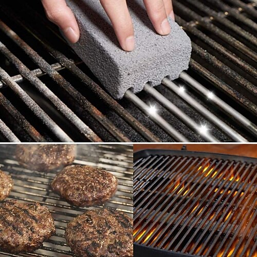 

1pc BBQ Grill Cleaning Brick - Effortlessly Remove Grease & Stains from BBQ Racks & Tools - Kitchen Decorating Gadget