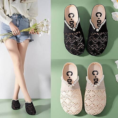 Mujer Zapatillas Pantuflas Zapatillas de playa Diario Playa Paseo Verano Incluye cinta de repuesto. Perla de Imitación Tacón Plano Dedo redondo Elegante Sensual Casual Zapatos de Paseo Encaje Flying
Mujer Zapatillas Pantuflas Zapatillas de playa Diario Playa Paseo Verano Incluye cinta de repuesto. Perla de Imitación Tacón Plano Dedo redondo Elegante Sensual Casual Zapatos de Paseo Encaje Flying
