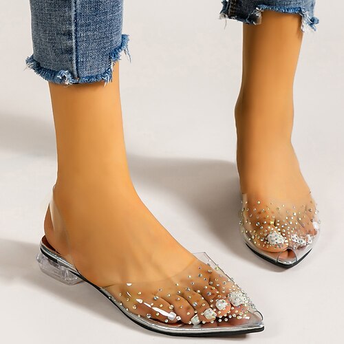 Femme Sandales Sandales plates Chaussures claires Pantoufles d'extérieur Extérieur du quotidien Strass Talon Bas Décontractées Minimalisme Polyuréthane Mocassins Couleur unie Argent
Femme Sandales Sandales plates Chaussures claires Pantoufles d'extérieur Extérieur du quotidien Strass Talon Bas Décontractées Minimalisme Polyuréthane Mocassins Couleur unie Argent