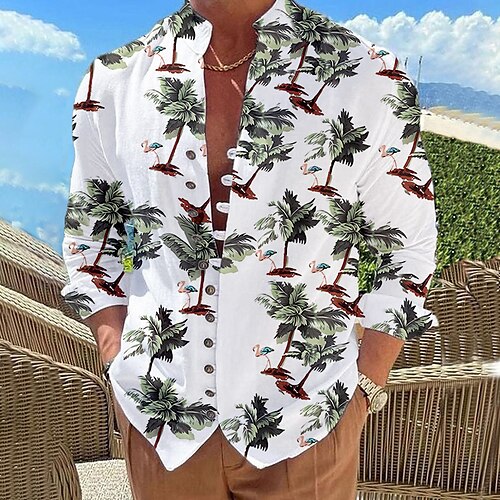 Homens Camisa Social camisa de linho Camisa havaiana Coqueiro Estampas Abstratas Colarinho Chinês Branco Azul Roxo Verde Ao ar livre Rua Manga Longa Imprimir Roupa Moda Designer Casual Confortável
Homens Camisa Social camisa de linho Camisa havaiana Coqueiro Estampas Abstratas Colarinho Chinês Branco Azul Roxo Verde Ao ar livre Rua Manga Longa Imprimir Roupa Moda Designer Casual Confortável