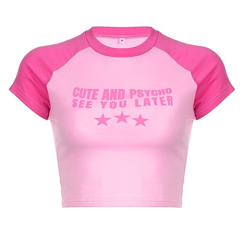 Camiseta de verano para bebé, camiseta recortada, top corto raglán de manga corta y2k, top rosa barbiecore, diario informal, festival de música de carnaval, coachella
Camiseta de verano para bebé, camiseta recortada, top corto raglán de manga corta y2k, top rosa barbiecore, diario informal, festival de música de carnaval, coachella