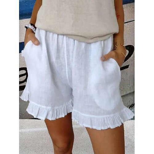 Mulheres Calção Linho Artificial Preto Branco Verde Moda Casual / Diário Frufru Bolsos laterais Curto Conforto Tecido M L XL 2XL 3XL
Mulheres Calção Linho Artificial Preto Branco Verde Moda Casual / Diário Frufru Bolsos laterais Curto Conforto Tecido M L XL 2XL 3XL