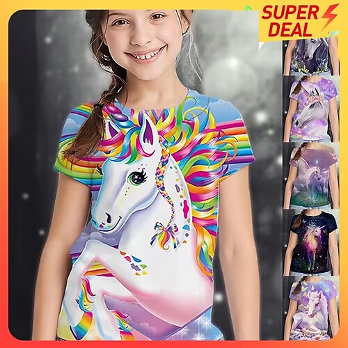 maglietta per bambini t-shirt manica corta cavallo unicorno arcobaleno stampa 3d grafica stampa animalier arcobaleno bambini top estate attivo carino causale 2-13 anni
maglietta per bambini t-shirt manica corta cavallo unicorno arcobaleno stampa 3d grafica stampa animalier arcobaleno bambini top estate attivo carino causale 2-13 anni