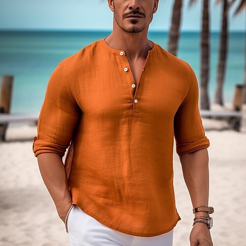 Homme Chemise Chemise Lin Chemise décontractée Chemisette Chemise d'été Chemise de plage Chemise Henley Shirt Blanche Rose Claire Bleu manche longue Plein Henley Printemps été Casual du quotidien
Homme Chemise Chemise Lin Chemise décontractée Chemisette Chemise d'été Chemise de plage Chemise Henley Shirt Blanche Rose Claire Bleu manche longue Plein Henley Printemps été Casual du quotidien