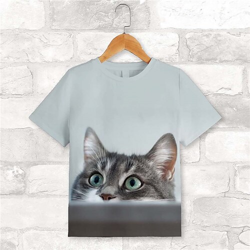 Mädchen T-Shirt Kurzarm T-Shirt Graphic Karikatur Katze 3D-Druck Aktiv Modisch Kuschelig Polyester Outdoor Casual Täglich kinderkleidung Rundhalsausschnitt 3-12 Jahre 3D-gedruckte Grafik Regular Fit
Mädchen T-Shirt Kurzarm T-Shirt Graphic Karikatur Katze 3D-Druck Aktiv Modisch Kuschelig Polyester Outdoor Casual Täglich kinderkleidung Rundhalsausschnitt 3-12 Jahre 3D-gedruckte Grafik Regular Fit