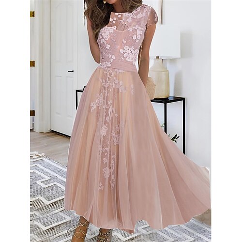 Mujer vestido largo vestido largo Vestido de Fiesta Vestido informal Vestido de encaje Plano Moda Moderno Fiesta Exterior Festivos Encaje Malla Manga Corta Cuello Barco Vestido Ajuste regular Rosa
Mujer vestido largo vestido largo Vestido de Fiesta Vestido informal Vestido de encaje Plano Moda Moderno Fiesta Exterior Festivos Encaje Malla Manga Corta Cuello Barco Vestido Ajuste regular Rosa