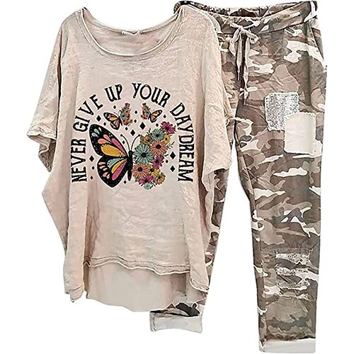 Mulheres Tamanho Grande Pijamas Top e calça de pijama Conjuntos 2 Peças Borboleta Letra Moda Casual Macia Casa Diário De Cama Poliéster Respirável Gola Redonda Manga Longa Calça Cintura elástica
Mulheres Tamanho Grande Pijamas Top e calça de pijama Conjuntos 2 Peças Borboleta Letra Moda Casual Macia Casa Diário De Cama Poliéster Respirável Gola Redonda Manga Longa Calça Cintura elástica