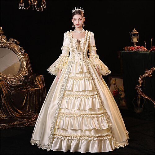 Princess Shakespeare Gentlewoman Gothic Rococo Victorian Vintage Inspired Medieval Dress Party Costume Prom Dress Women's Costume Vintage Cosplay Performance Party Evening Party 3/4-Length Sleeve
Princess Shakespeare Gentlewoman Gothic Rococo Victorian Vintage Inspired Medieval Dress Party Costume Prom Dress Women's Costume Vintage Cosplay Performance Party Evening Party 3/4-Length Sleeve