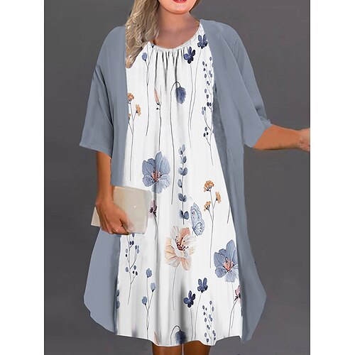 Grande Taille Robe casual Femme Robe mi-longue Graphic Floral Demi Manches Imprimer Col Ras du Cou Mode du quotidien Blanche Rose Claire Orange Eté Printemps L XL XXL 3XL 4XL
Grande Taille Robe casual Femme Robe mi-longue Graphic Floral Demi Manches Imprimer Col Ras du Cou Mode du quotidien Blanche Rose Claire Orange Eté Printemps L XL XXL 3XL 4XL