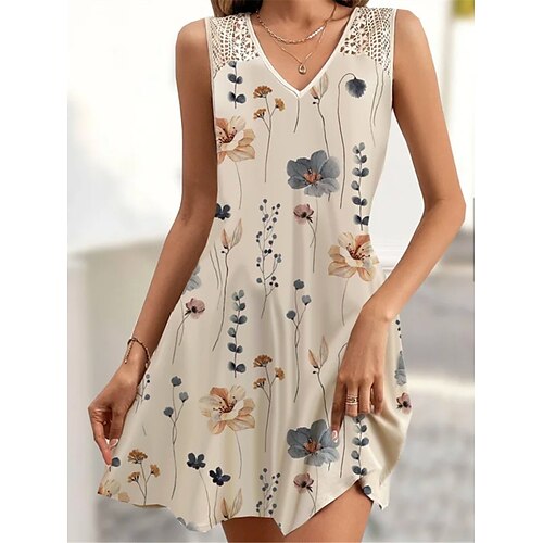 Mulheres Vestido casual Vestido Tipo Regata Longa Vestido de verão Floral Renda Patchwork Decote V Minivestido Ativo Moda Ao ar livre Diário Sem Manga Normal cáqui Verão Primavera S M L XL XXL
Mulheres Vestido casual Vestido Tipo Regata Longa Vestido de verão Floral Renda Patchwork Decote V Minivestido Ativo Moda Ao ar livre Diário Sem Manga Normal cáqui Verão Primavera S M L XL XXL