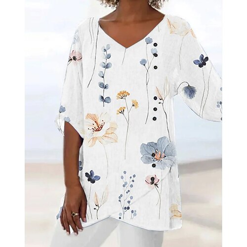 Damen Hemd Bluse Weiß Blumen Bedruckt Halbe Ärmel Casual Festtage Basic V Ausschnitt Lang Blume S
Damen Hemd Bluse Weiß Blumen Bedruckt Halbe Ärmel Casual Festtage Basic V Ausschnitt Lang Blume S