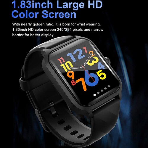 696 LW28 Smartwatch 1.83 Zoll Smartwatch Fitnessuhr Bluetooth Schrittzähler Anruferinnerung Schlaf-Tracker Kompatibel mit Android iOS Herren Freisprechanlage Nachrichterinnerung Immer im Display IP68
696 LW28 Smartwatch 1.83 Zoll Smartwatch Fitnessuhr Bluetooth Schrittzähler Anruferinnerung Schlaf-Tracker Kompatibel mit Android iOS Herren Freisprechanlage Nachrichterinnerung Immer im Display IP68