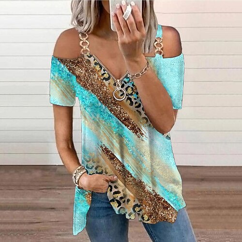 Damen T Shirt Bluse Rosa Blau Purpur Leopard Viertel Postleitzahl Bedruckt Kurzarm Casual Basic V Ausschnitt Standard S
Damen T Shirt Bluse Rosa Blau Purpur Leopard Viertel Postleitzahl Bedruckt Kurzarm Casual Basic V Ausschnitt Standard S