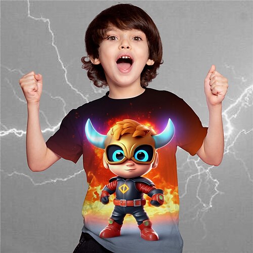 Garçon T-shirt Manche Courte T-shirt Tee-shirts Graphic Bande dessinée 3D effet Actif Sportif Mode Polyester Extérieur Casual du quotidien Enfants Col ras du cou 3-12 ans Graphique imprimé en 3D
Garçon T-shirt Manche Courte T-shirt Tee-shirts Graphic Bande dessinée 3D effet Actif Sportif Mode Polyester Extérieur Casual du quotidien Enfants Col ras du cou 3-12 ans Graphique imprimé en 3D
