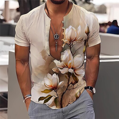 Homens Camisa Social Floral Estampas Abstratas Colarinho Chinês Vermelho Azul Roxo Verde Cáqui Ao ar livre Rua Manga Curta Imprimir Roupa Moda Designer Casual Confortável
Homens Camisa Social Floral Estampas Abstratas Colarinho Chinês Vermelho Azul Roxo Verde Cáqui Ao ar livre Rua Manga Curta Imprimir Roupa Moda Designer Casual Confortável