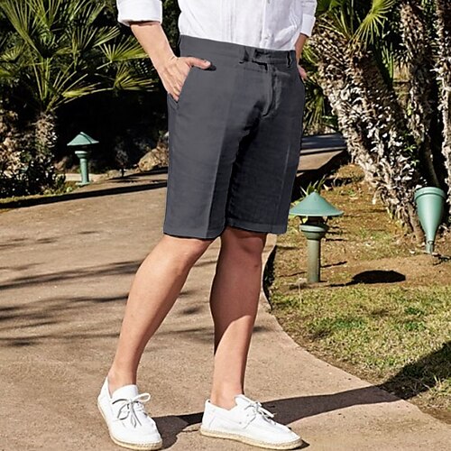 Men's Shorts Linen Shorts Summer Shorts Pocket Plain Comfort Breathable Outdoor Daily Going out Linen / Cotton Blend Fashion Casual White Navy Blue
Men's Shorts Linen Shorts Summer Shorts Pocket Plain Comfort Breathable Outdoor Daily Going out Linen / Cotton Blend Fashion Casual White Navy Blue