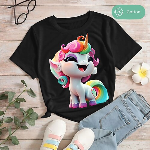 Chica Camiseta Manga Corta Camiseta Graphic Caricatura Unicornio Impresión 3D Activo Moda Estilo lindo 100% Algodón Exterior Casual Diario Niños Cuello redondo 3-12 años Gráfico impreso en 3D Ajuste
Chica Camiseta Manga Corta Camiseta Graphic Caricatura Unicornio Impresión 3D Activo Moda Estilo lindo 100% Algodón Exterior Casual Diario Niños Cuello redondo 3-12 años Gráfico impreso en 3D Ajuste