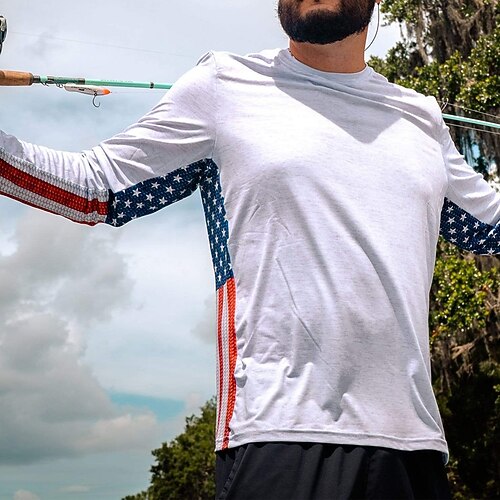 Men's Fishing Shirt Performance Shirt Outdoor Long Sleeve Sun Protection UPF50 Breathable Quick Dry Lightweight Top Spring Autumn Outdoor Fishing White Grey
Men's Fishing Shirt Performance Shirt Outdoor Long Sleeve Sun Protection UPF50 Breathable Quick Dry Lightweight Top Spring Autumn Outdoor Fishing White Grey
