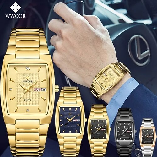 Men's Watch WWOOR Top Brand Luxury Gold Blue Black Watch Men's Square Business Sports Quartz Waterproof Stainless Steel Watch Relogio Masculino
Men's Watch WWOOR Top Brand Luxury Gold Blue Black Watch Men's Square Business Sports Quartz Waterproof Stainless Steel Watch Relogio Masculino