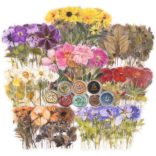 Juego de pegatinas temáticas de flores prensadas knaid (320 piezas) flores secas pegatinas de resina calcomanías florales diarios botánicos pegatinas para álbumes de recortes suministros diario basura
Juego de pegatinas temáticas de flores prensadas knaid (320 piezas) flores secas pegatinas de resina calcomanías florales diarios botánicos pegatinas para álbumes de recortes suministros diario basura