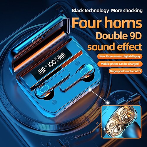 T33 Bluetooth-Kopfhörer, kabellose Kopfhörer, Ohrhörer, 5.3-Headset mit vier Hupen, HiFi-Klangqualität, Outdoor-Sport, Touch-Steuerung
T33 Bluetooth-Kopfhörer, kabellose Kopfhörer, Ohrhörer, 5.3-Headset mit vier Hupen, HiFi-Klangqualität, Outdoor-Sport, Touch-Steuerung