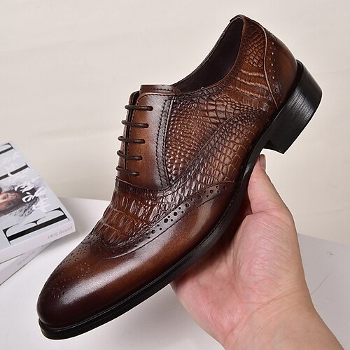 Homens Oxfords Sapatos Confortáveis Tamanhos Grandes Casual Diário Couro Sintético Respirável Preto puro Marron Primavera Outono
Homens Oxfords Sapatos Confortáveis Tamanhos Grandes Casual Diário Couro Sintético Respirável Preto puro Marron Primavera Outono