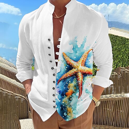 Herren Hemd leinenhemd Grafik-Drucke Seestern Ständer Meeresblau Gelb Blau Grau Outdoor Strasse Langarm Bedruckt Bekleidung Modisch Designer Brautkleider schlicht Komfortabel
Herren Hemd leinenhemd Grafik-Drucke Seestern Ständer Meeresblau Gelb Blau Grau Outdoor Strasse Langarm Bedruckt Bekleidung Modisch Designer Brautkleider schlicht Komfortabel
